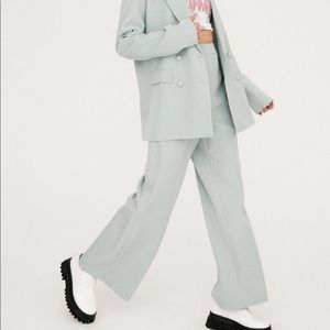 NastyGal Wide Leg Suit Pants - US 8